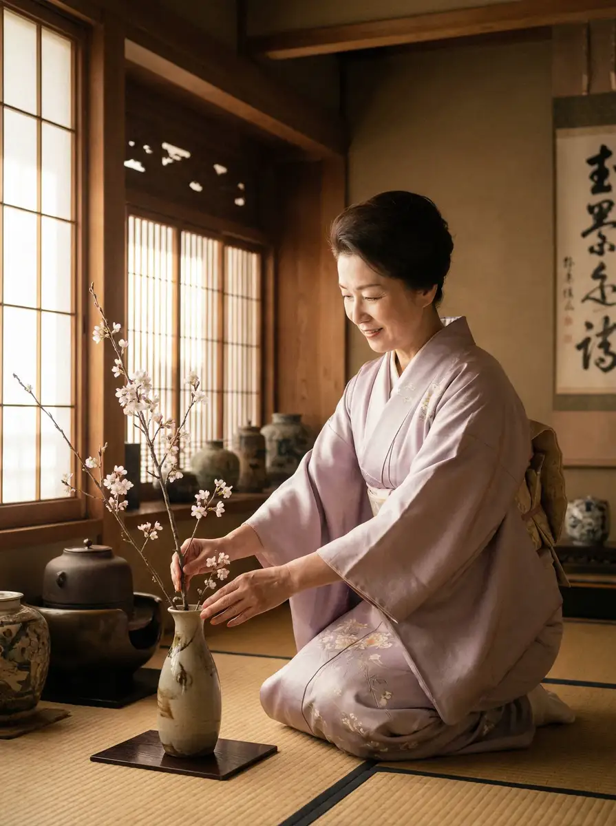 一位优雅的 四虎视频 | 深度揭秘四虎视频电影 - 四虎视频官方入口实时更新 在和室中插花